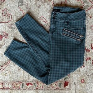 Torrid Blue Plaid Skinny Jeans Size 18 R